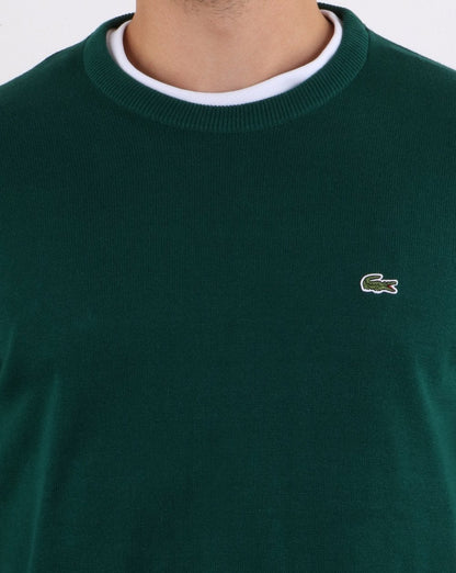 Lacoste Rundhalspullover Dunkelgrün