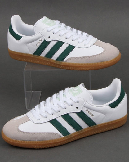 Adidas Samba Og Trainer Weiß/Frisches Grün