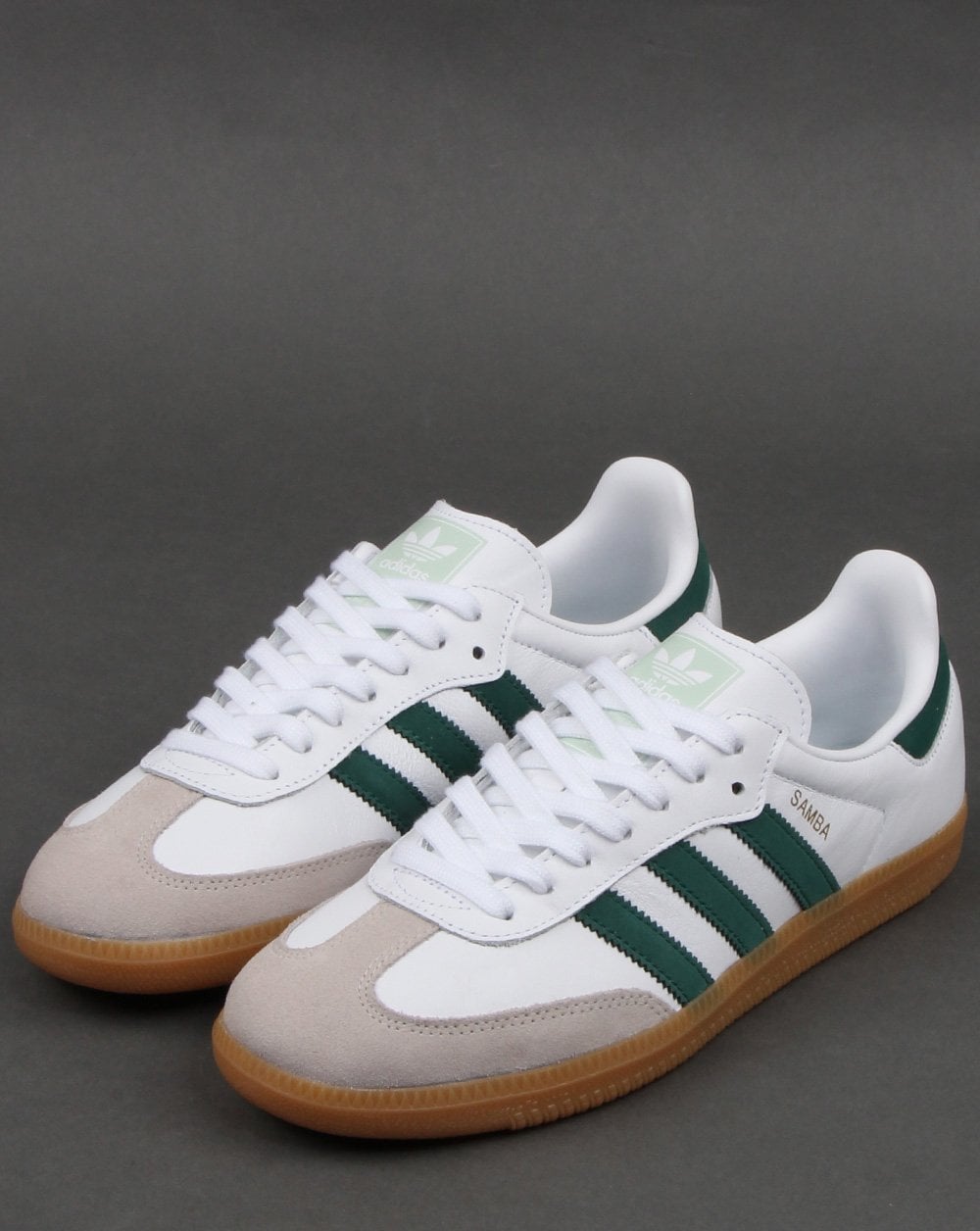 Adidas Samba Og Trainer Weiß/Frisches Grün