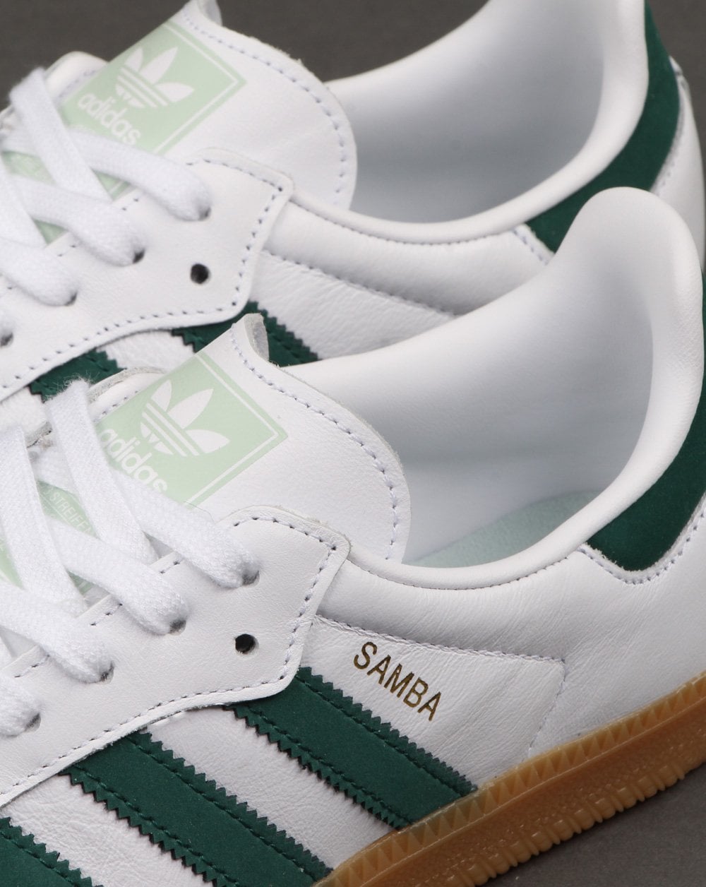 Adidas Samba Og Trainer Weiß/Frisches Grün