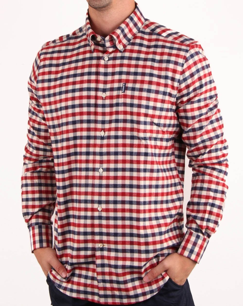 Barbour Country Check Hemd Rot