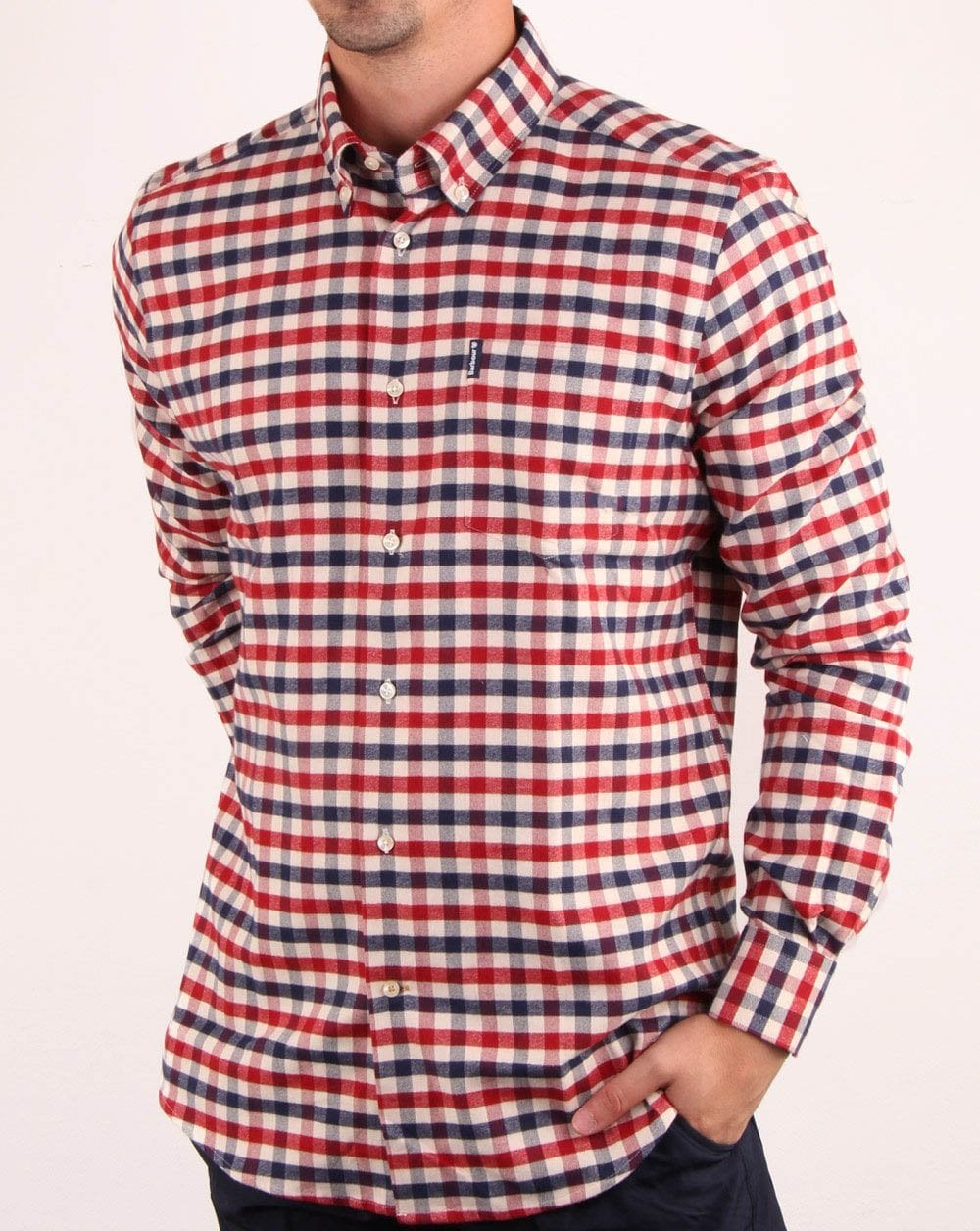 Barbour Country Check Hemd Rot