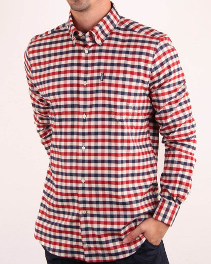 Barbour Country Check Hemd Rot
