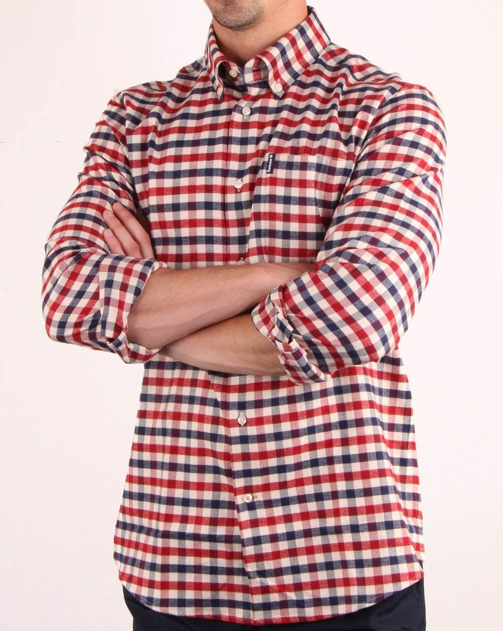 Barbour Country Check Hemd Rot