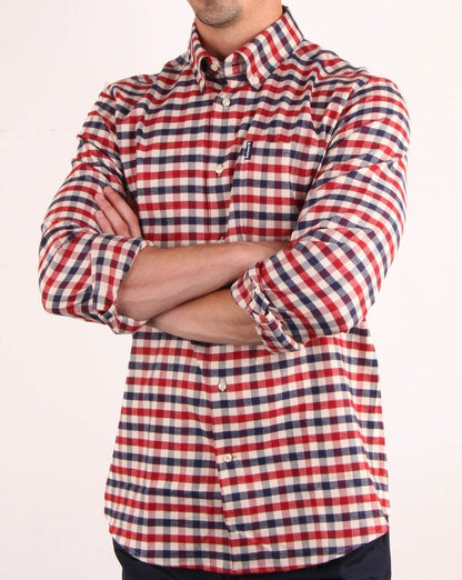 Barbour Country Check Hemd Rot