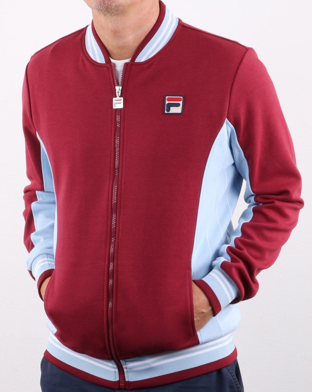 Fila Vintage Settanta Track Top Exclusive Pro Badge Weinrot/Blau