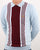 Gabicci Vintage Claret/Sky Blue knitted polo