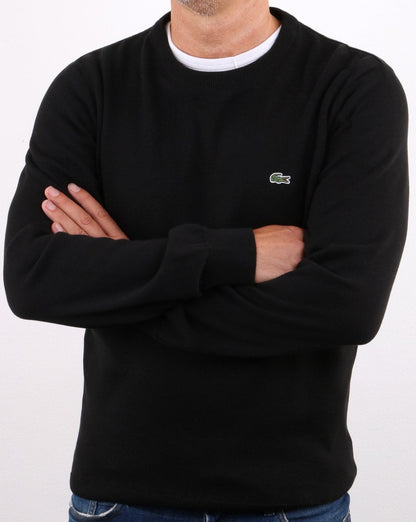Lacoste Rundhalspullover Schwarz