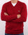 Lacoste V-neck Jumper Bordeaux