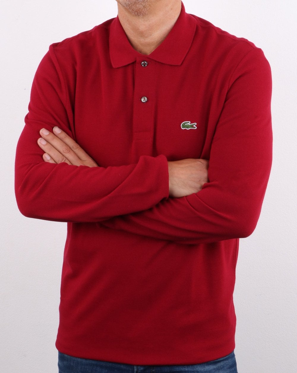 Lacoste Langarm-Poloshirt Rot