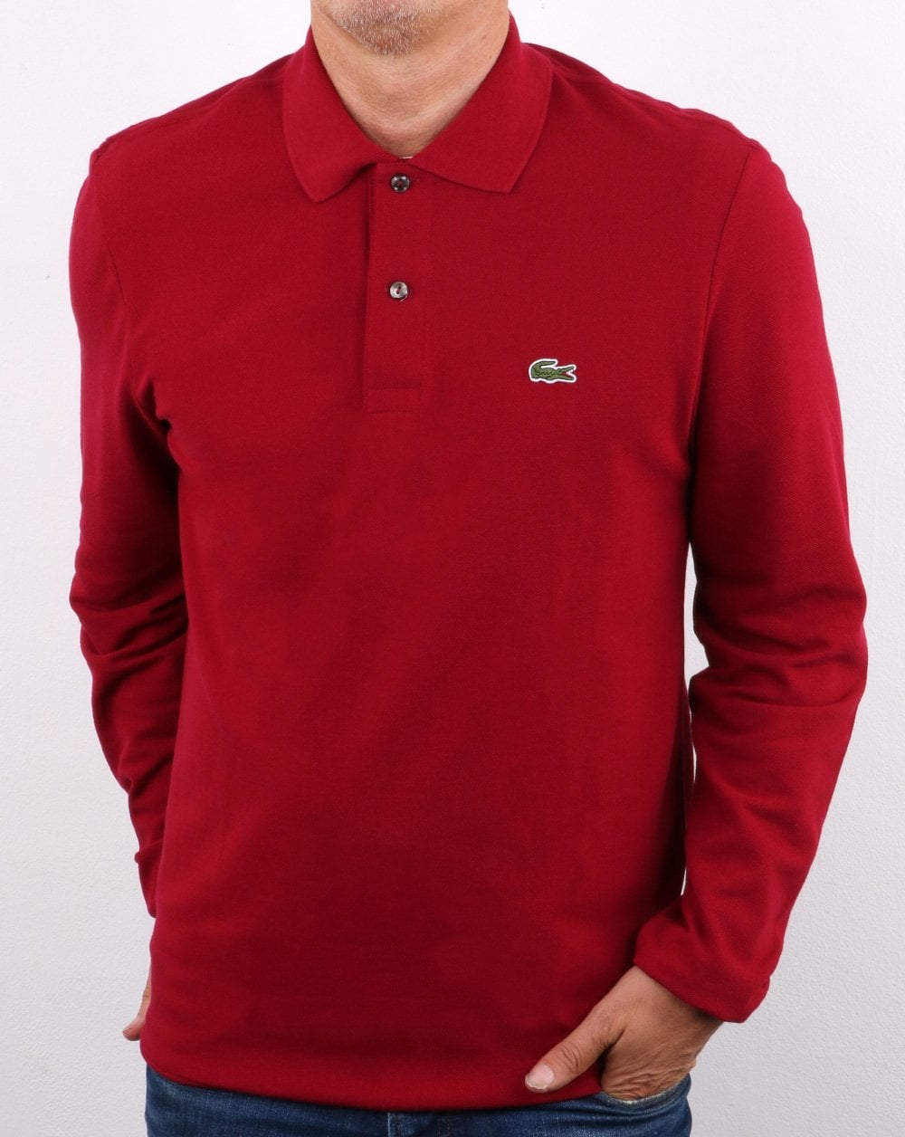 Lacoste Langarm-Poloshirt Rot
