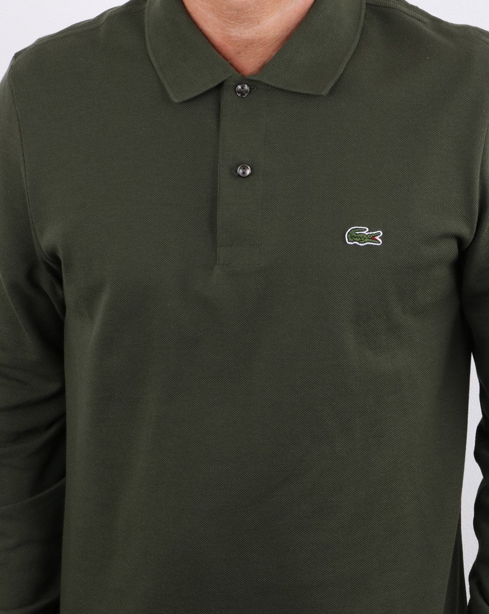 Lacoste Langarm-Poloshirt Baobab Grün