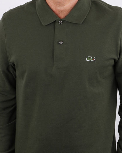 Lacoste Langarm-Poloshirt Baobab Grün