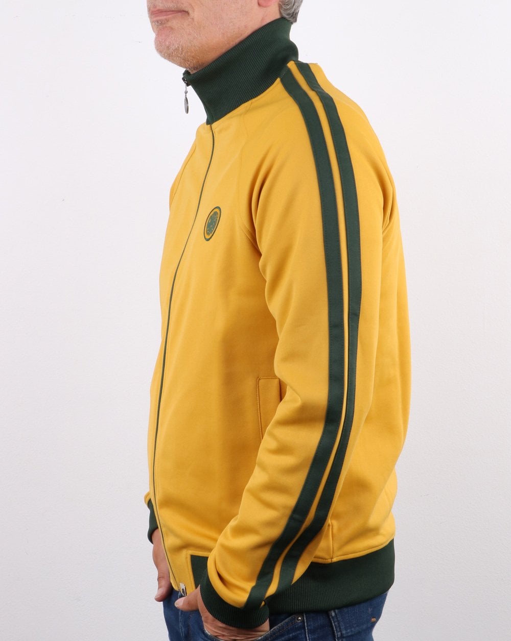 Pretty Green Waring Contrast Panel Track Top Yellow