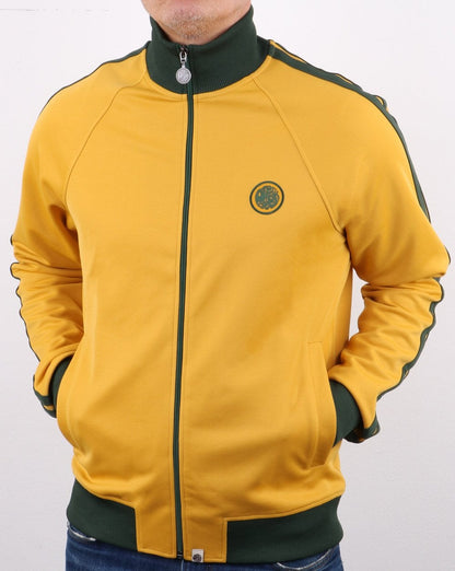 Pretty Green – Waring – Trainingsjacke mit Kontrasteinsätzen in Gelb