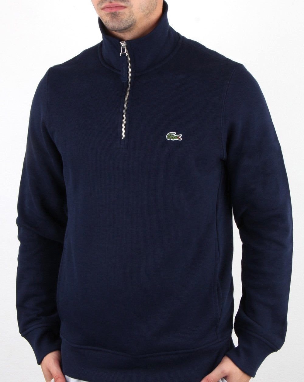 Lacoste Quarter Zip Top Navy