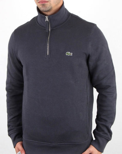 Lacoste – Oberteil mit Viertelreißverschluss, Graphit