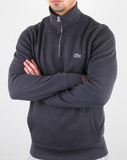 Lacoste – Oberteil mit Viertelreißverschluss, Graphit