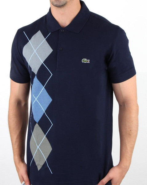 Lacoste Diamond Polo Shirt Navy
