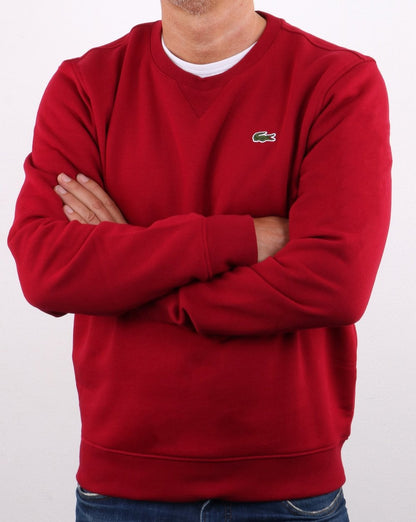 Lacoste Rundhals-Sweatshirt Bordeaux