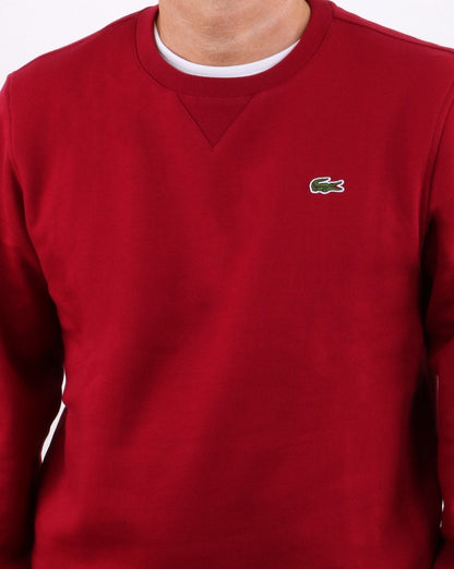 Lacoste Rundhals-Sweatshirt Bordeaux
