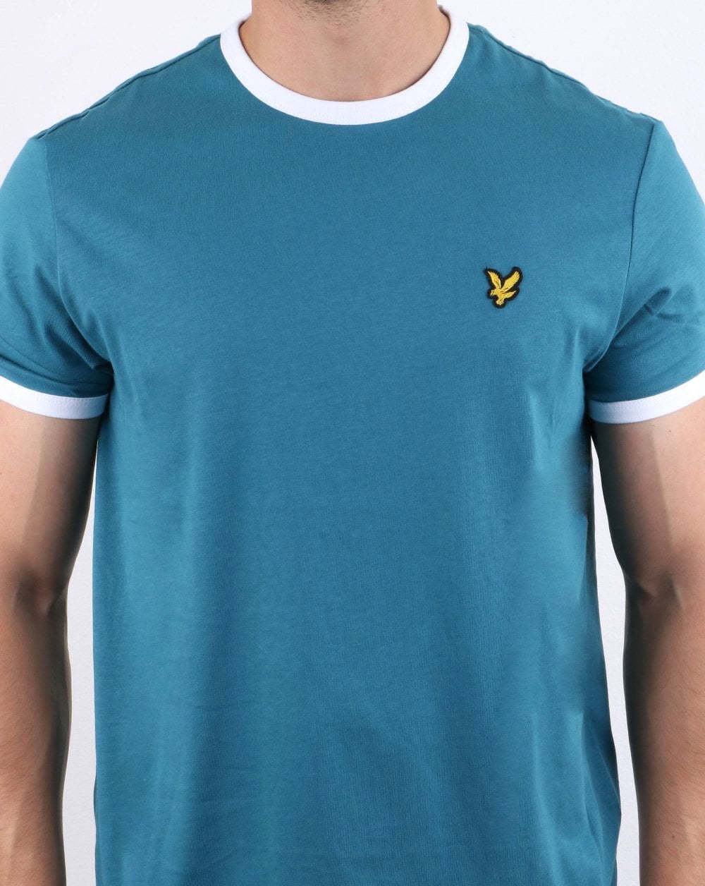 Lyle And Scott Ringer T-Shirt Petrol/Weiß