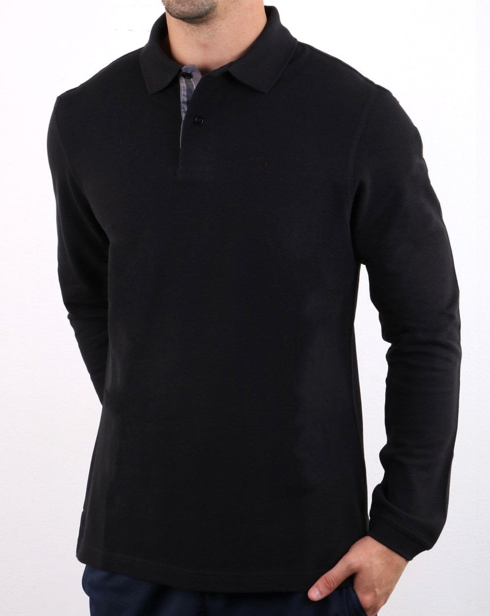 Barbour Long Sleeve Sport Polo Black