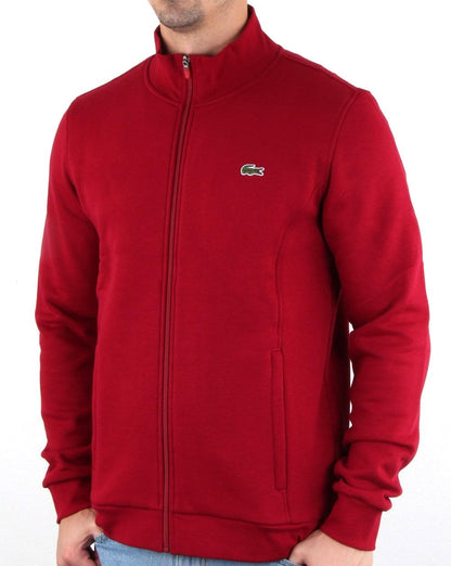 Lacoste – Trainingsjacke mit Reißverschluss in Bordeaux