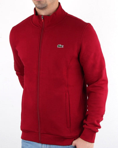 Lacoste – Trainingsjacke mit Reißverschluss in Bordeaux