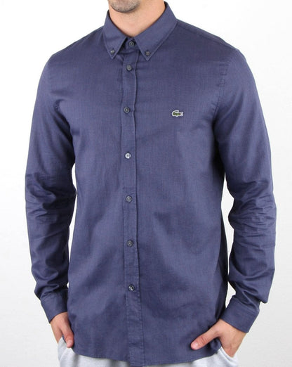 Lacoste Langarmhemd Marineblau