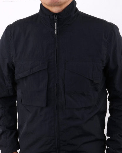Marshall Artist Garment Dyed Parachute Overshirt Marineblau