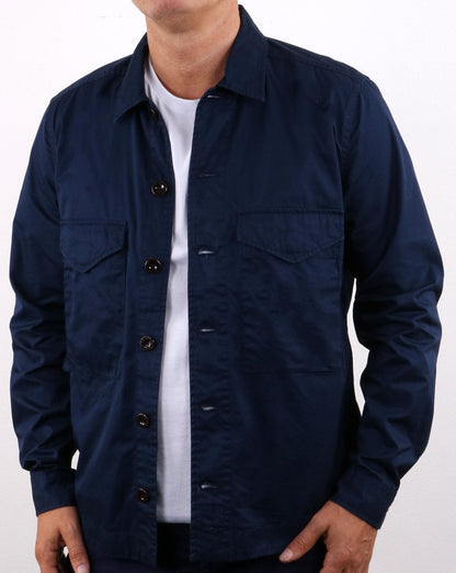Pretty Green Conor Überhemd Marineblau