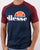 Ellesse T Shirt Navy/burgundy