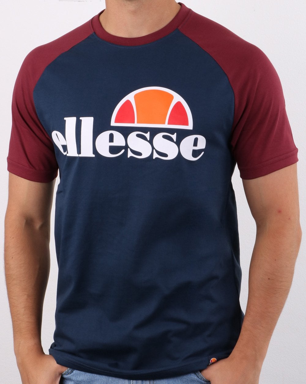 Ellesse T-Shirt Marineblau/Burgund