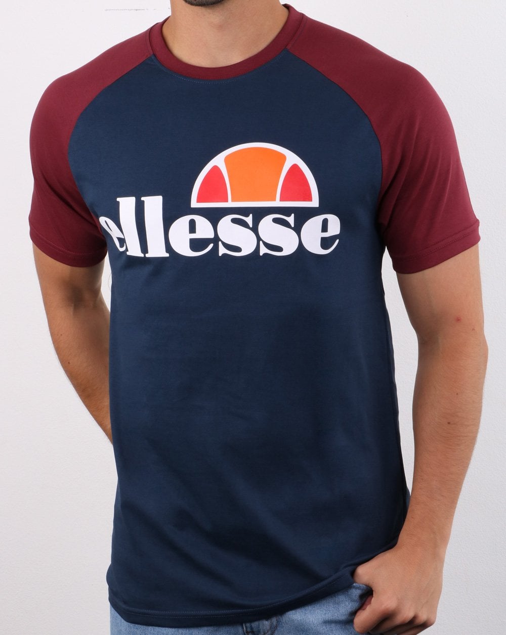 Ellesse T-Shirt Marineblau/Burgund