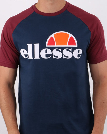Ellesse T-Shirt Marineblau/Burgund