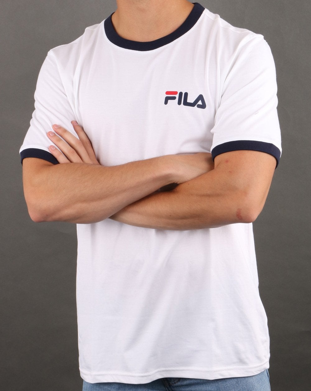 Fila Vintage Rosco T Shirt White/red/navy