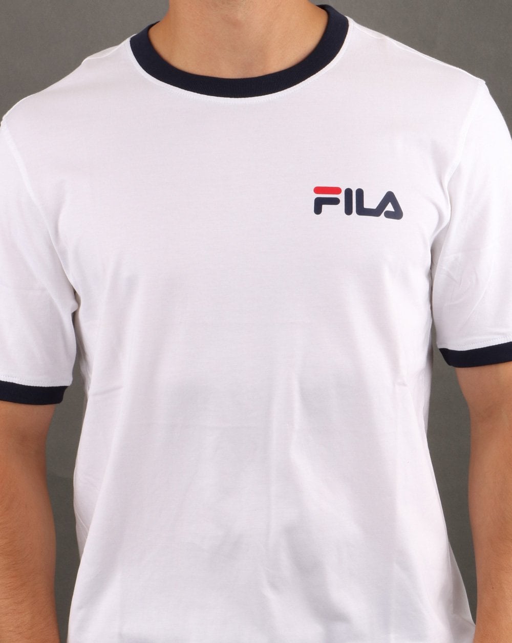 Fila Vintage Rosco T Shirt White/red/navy