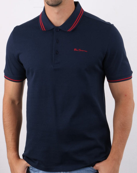 Ben Sherman Tipped Polo Shirt Navy
