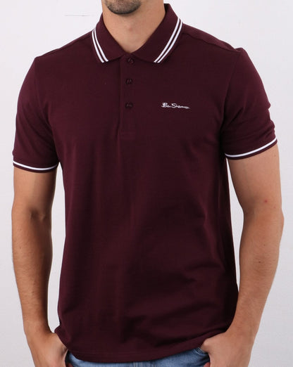 Ben Sherman Tipped Polo Wein