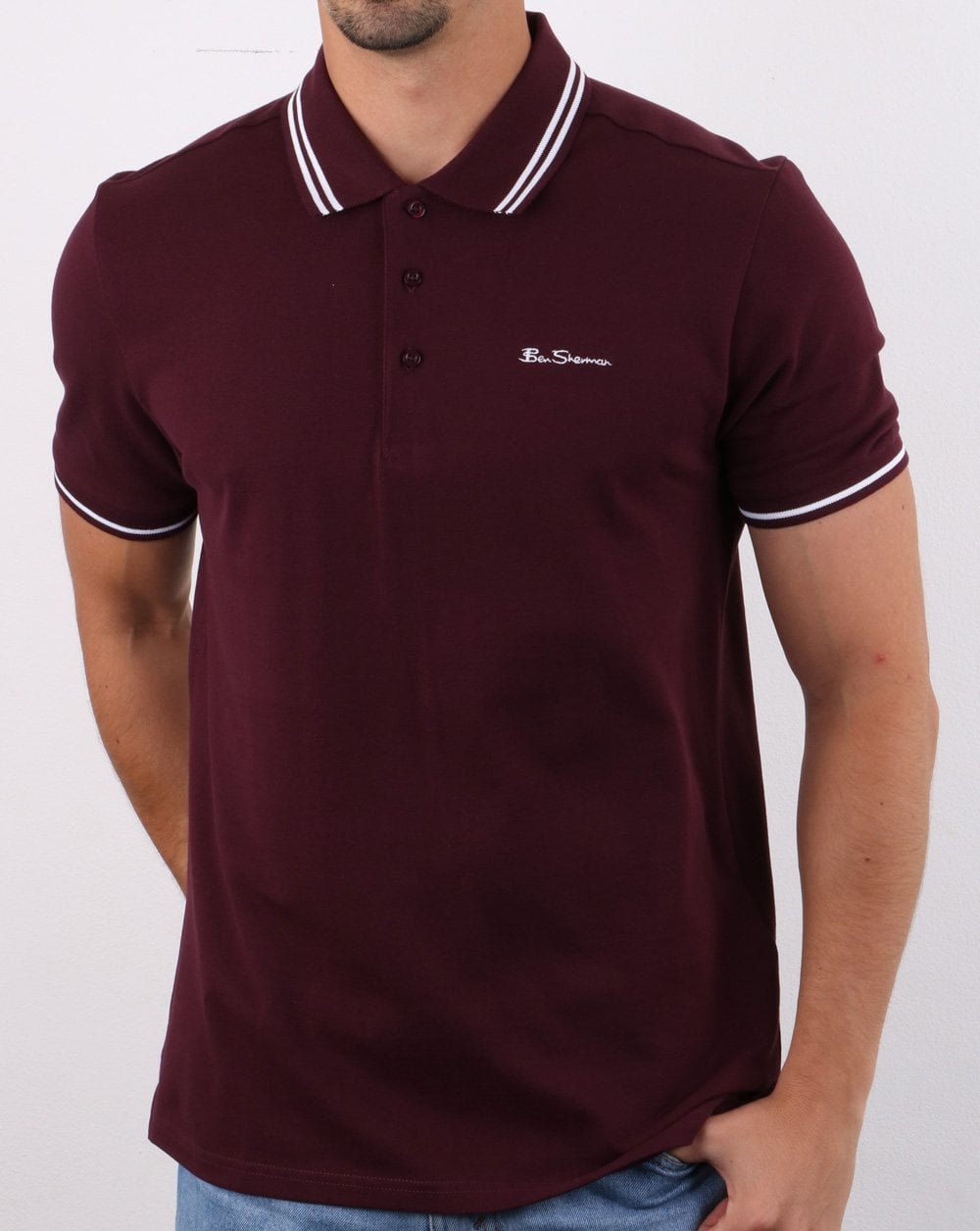 Ben Sherman Tipped Polo Wein