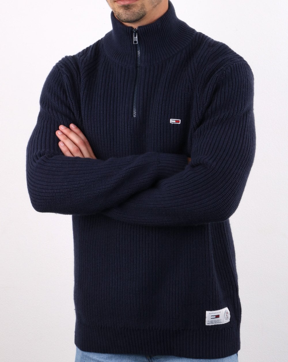 Tommy Hilfiger Quarter Zip Jumper Navy