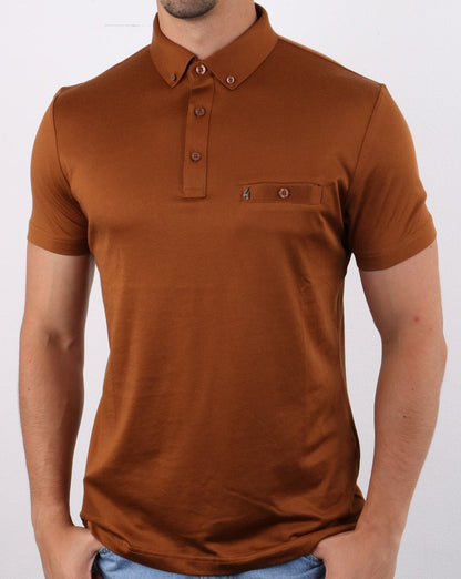 Gabicci Vintage Poloshirt Toffee