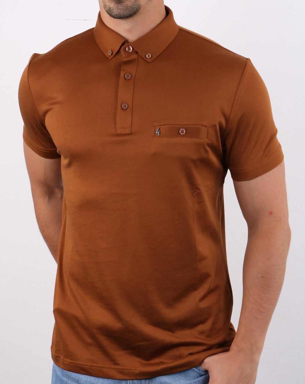 Gabicci Vintage Poloshirt Toffee