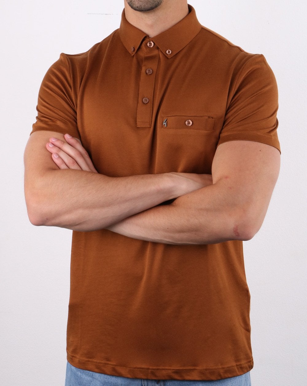 Gabicci Vintage Poloshirt Toffee