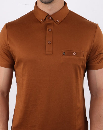 Gabicci Vintage Poloshirt Toffee
