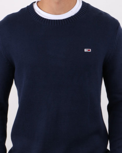 Tommy Hilfiger – Klassischer Pullover in Marineblau