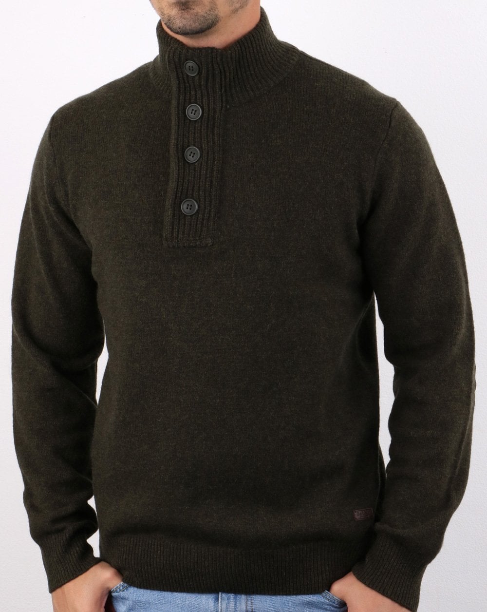 Barbour Patch Half Zip Pullover Seegras