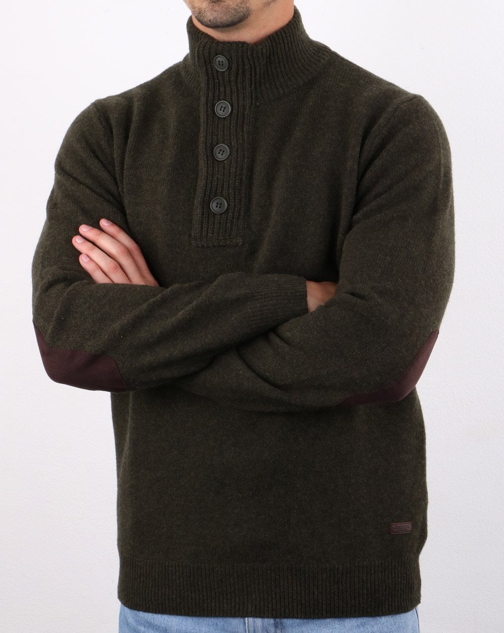 Barbour Patch Half Zip Pullover Seegras