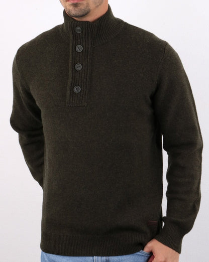 Barbour Patch Half Zip Pullover Seegras